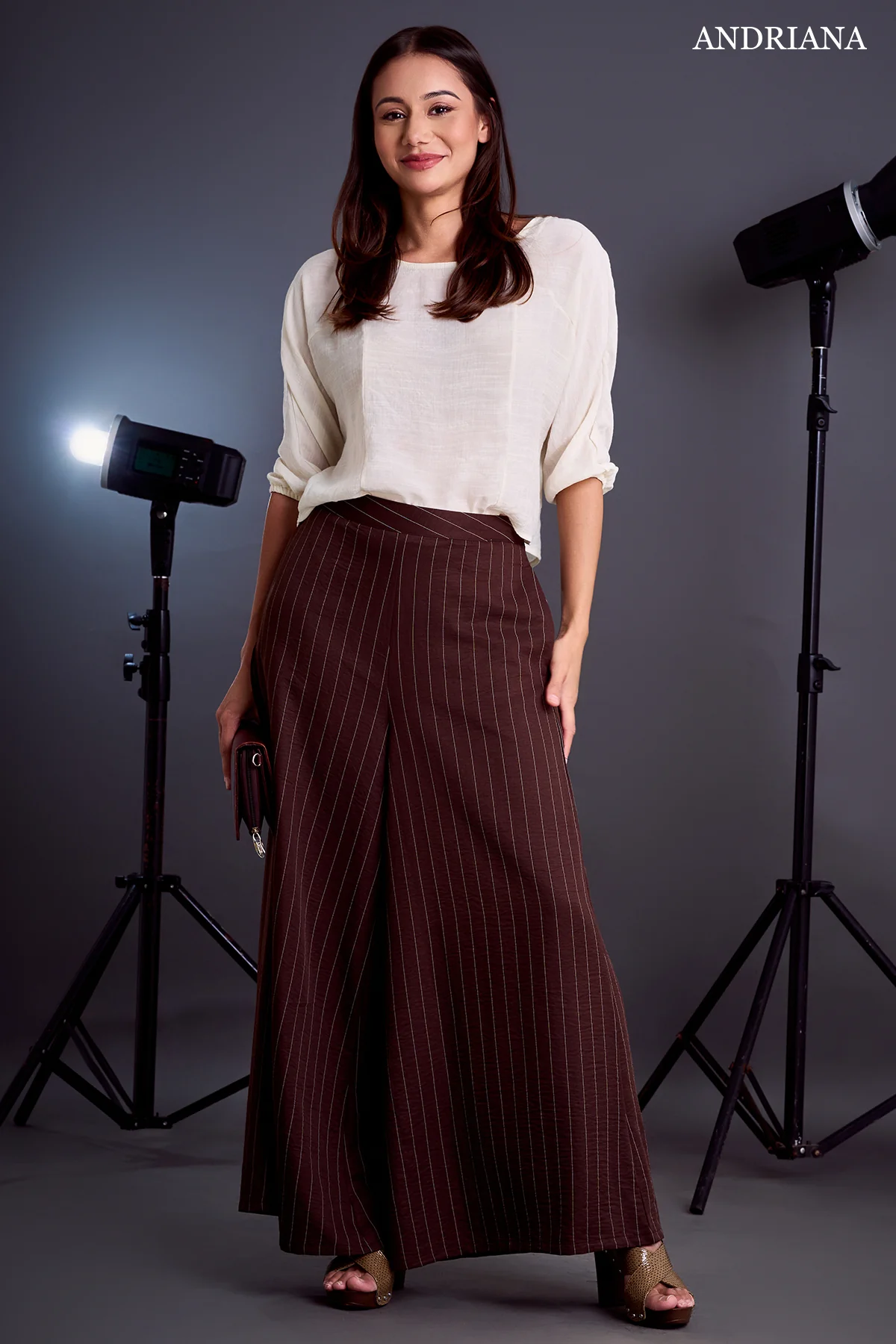 Andriana Women's Stripe Pant - Formal Wear - Image 6