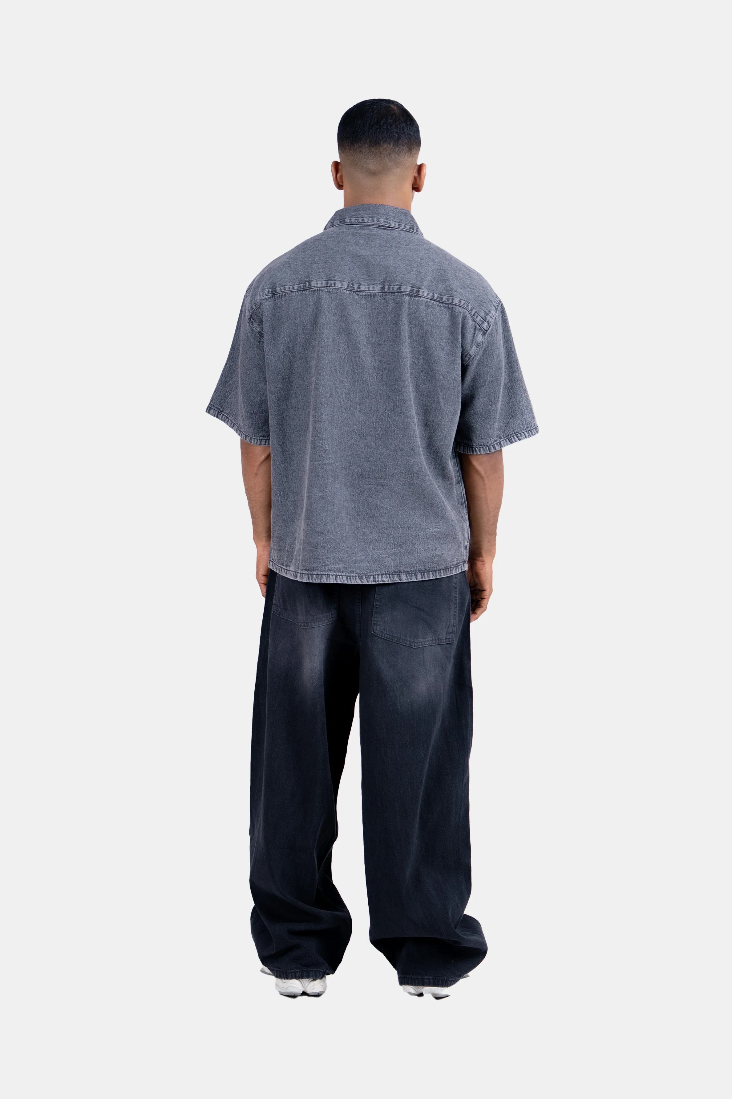 Hustle Men's Denim Shirt - Everyday Casual - Image 5